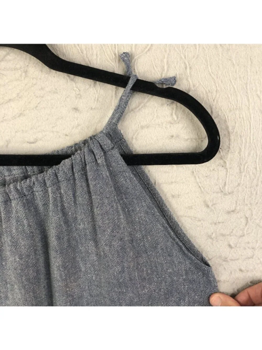 Loom Dress Womens One Size Blue  100% Linen Lagenlook Beachy Minimalist Boho